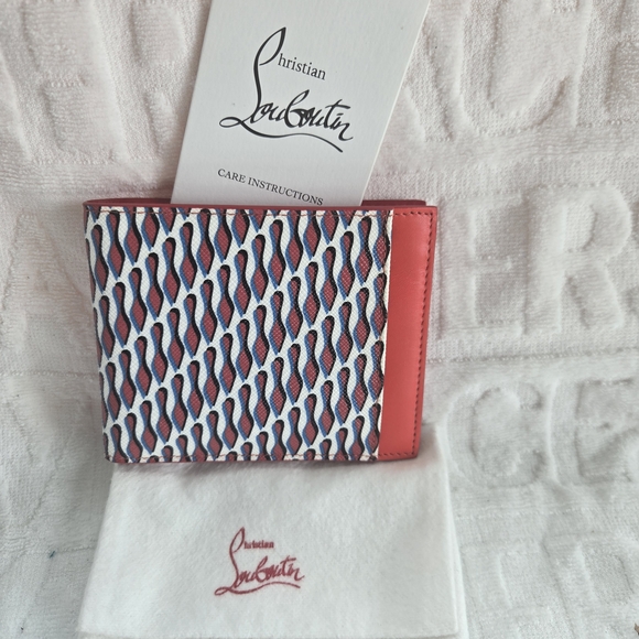 Christian Louboutin Red and White Card Holder - Picture 1 of 3